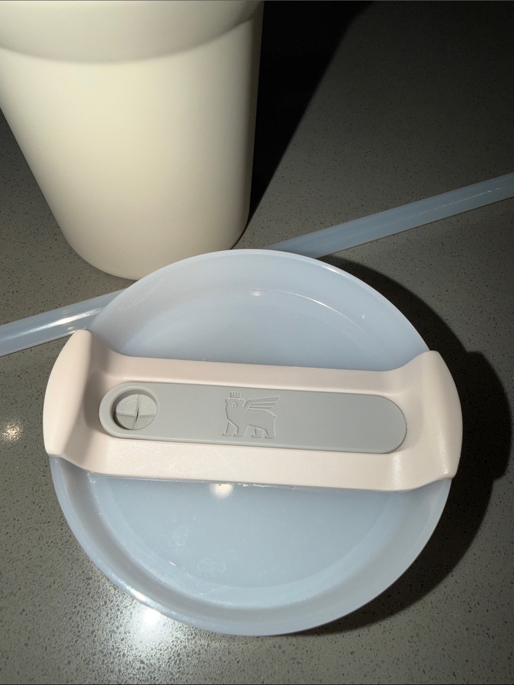 Stanley 40 oz Tumbler (Cream with Gray Accents) - Picture 5 of 6